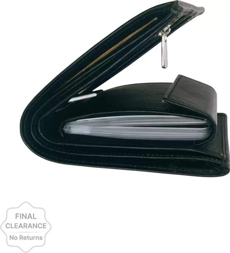 Men Black Artificial Leather Wallet-image-40