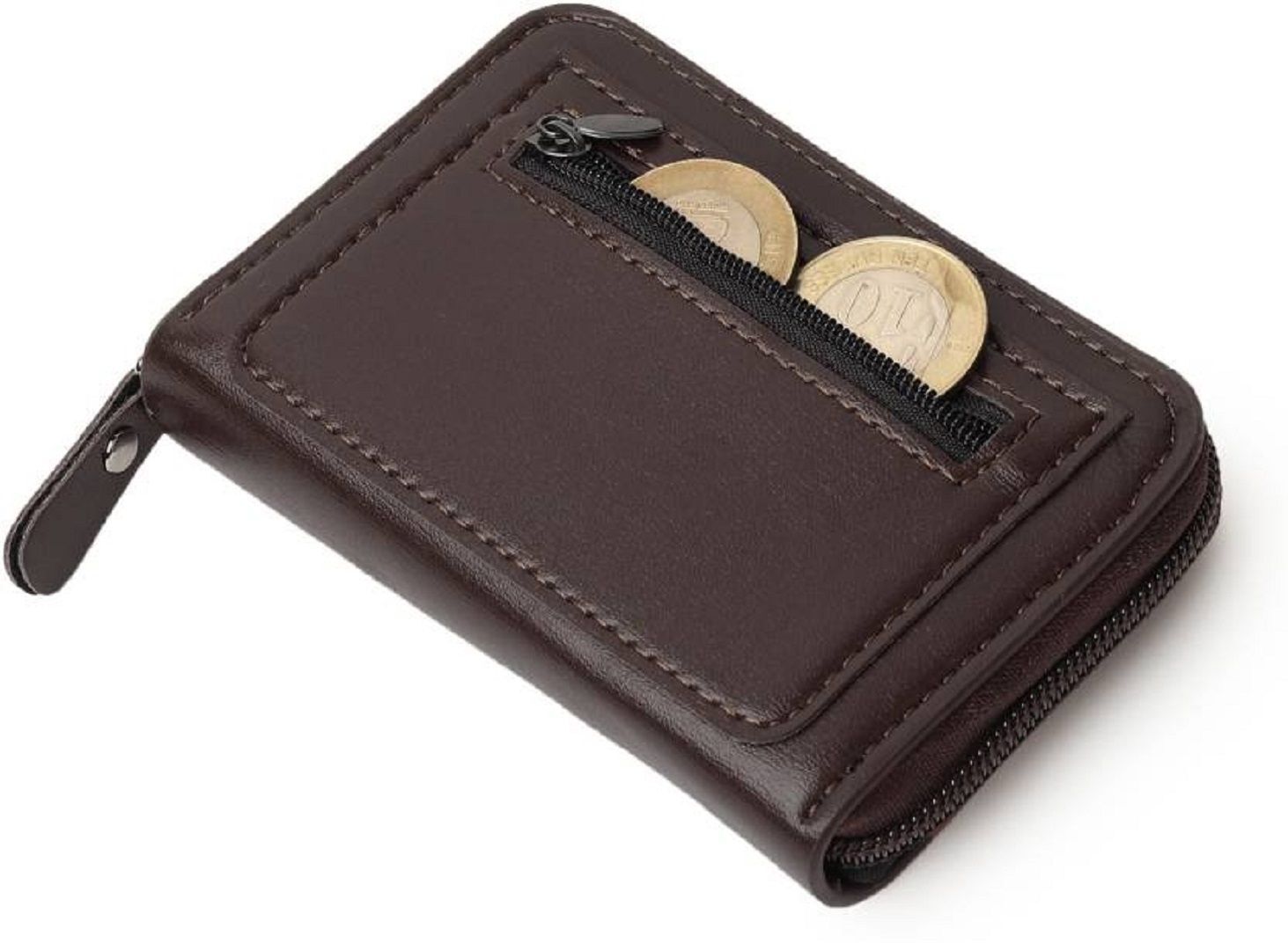 metronaut Men Casual, Formal Khaki Genuine Leather RFID Card Holder-picture-39