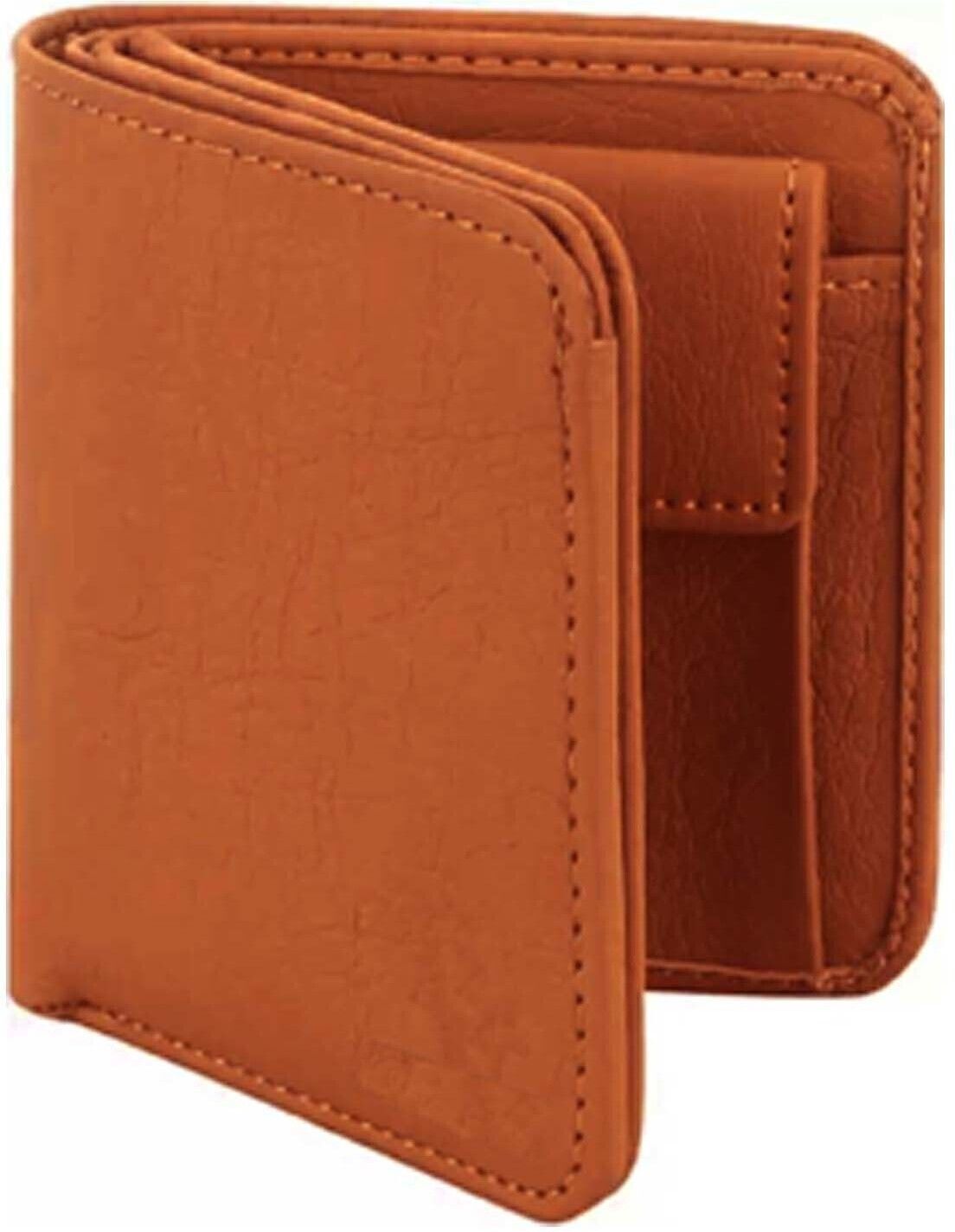 Men Casual Tan Genuine Leather, Artificial Leather Wallet