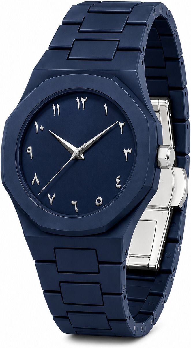 Arabic Aura Blue Trending Analog Watch - For Men Arabic Aura Blue-image-0