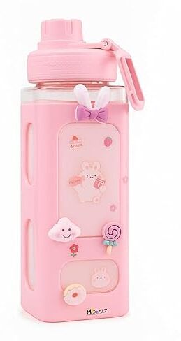 Kawaii Water Bottle with Straw and Sticker 700 ml Water Bottle-image-14