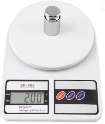 Sitrus Digital 10kg x 1g Kitchen Scale SF_400 Balance Multi-purpose weight measuring machine Weighing Scale (White) Weighing Scale-image-43