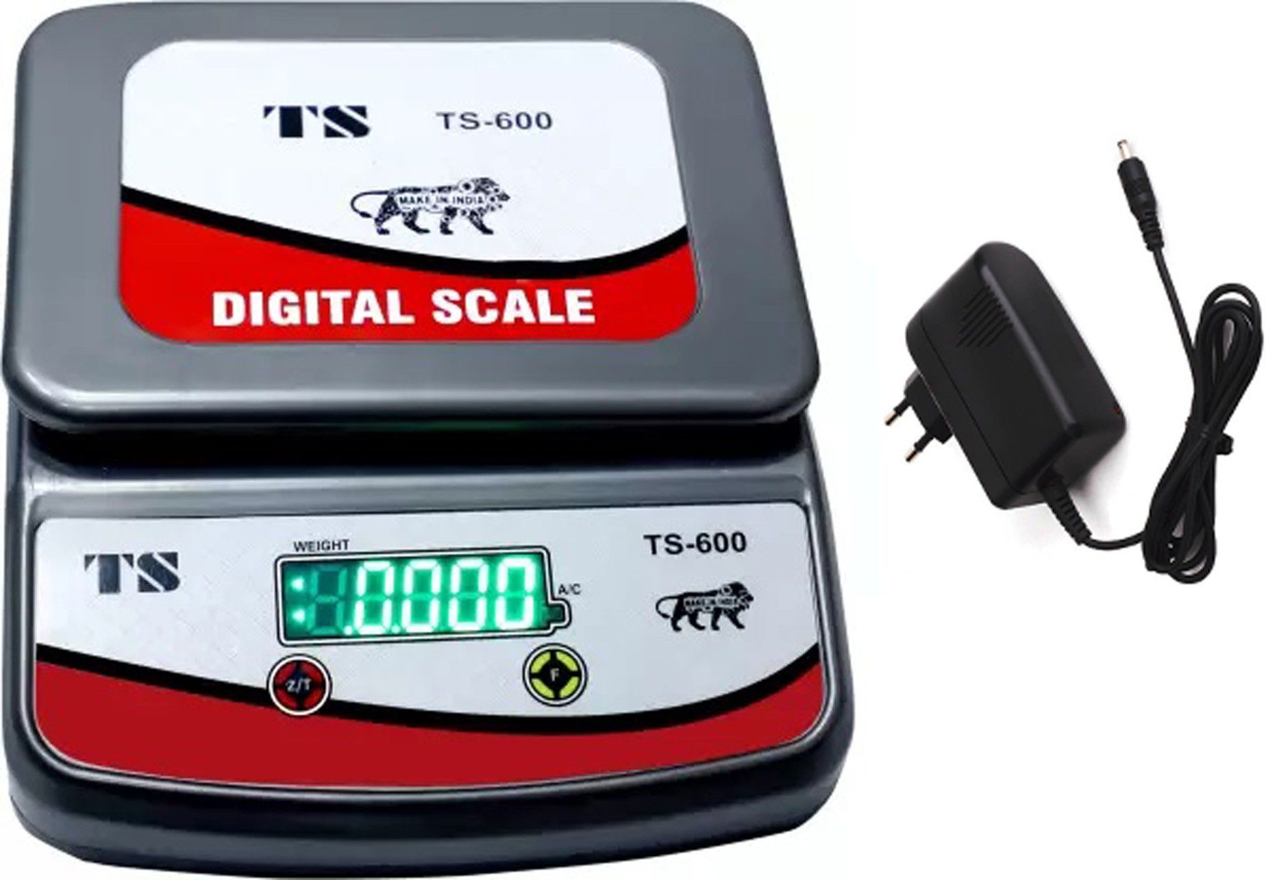 RTB Digital Kitchen Weighing Scale Rechargeable 30kg x 1g with Big Backlight Grey Weighing Scale