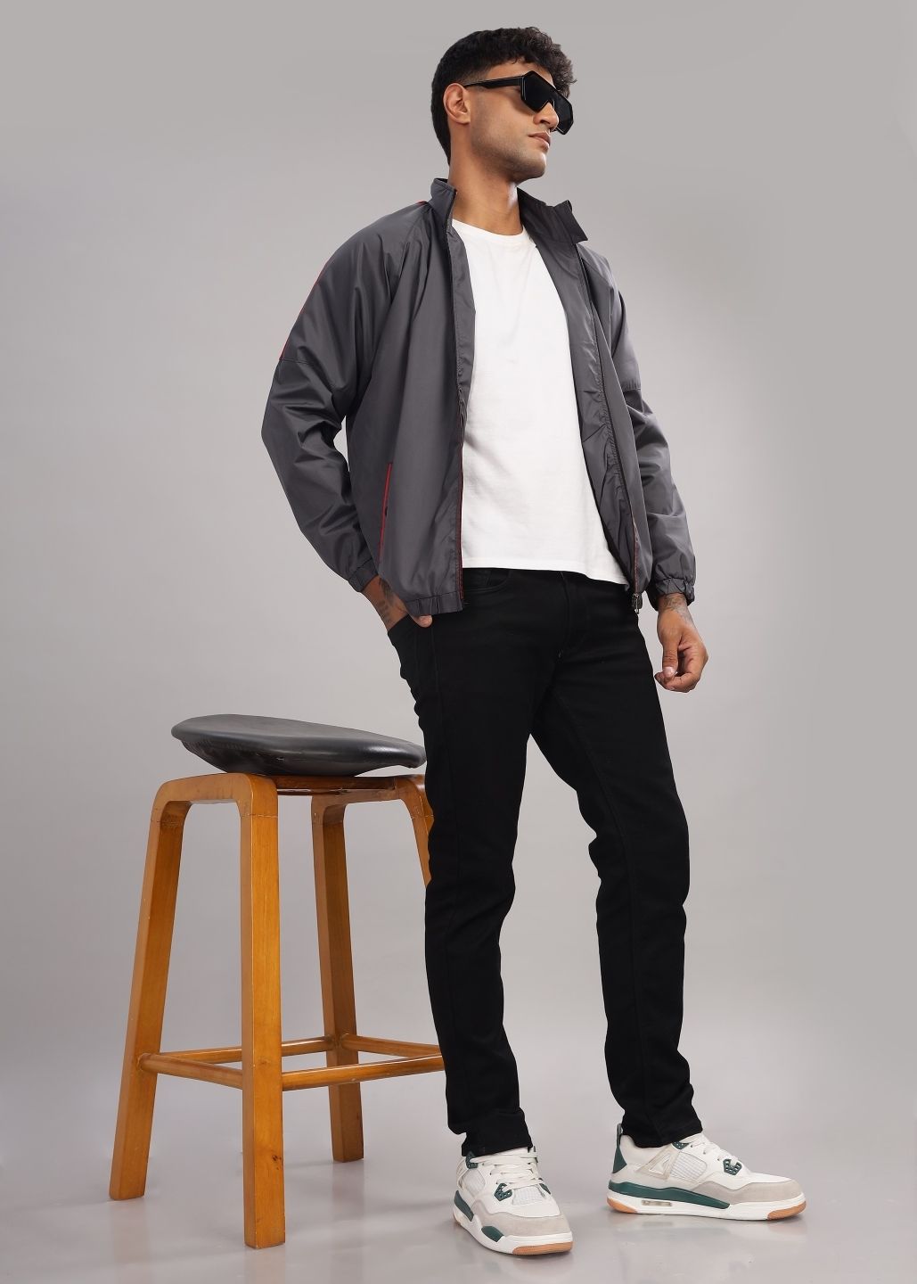 Dollar Solid Men Wind Cheater-image-8