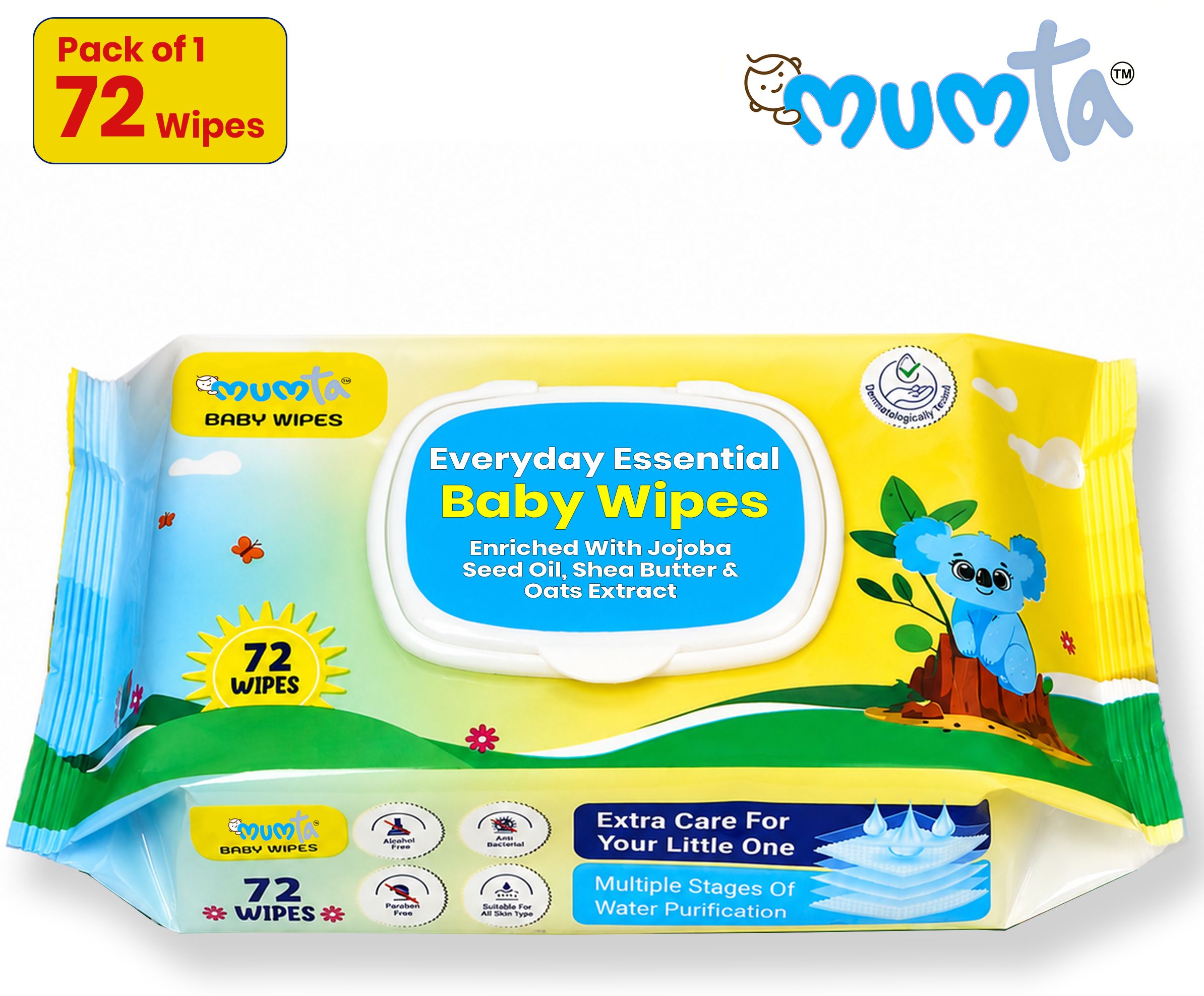 mumta Everyday Essential Baby Wet Wipes | Gentle Cleansing Wipes for Baby - Pack of 1-picture-18