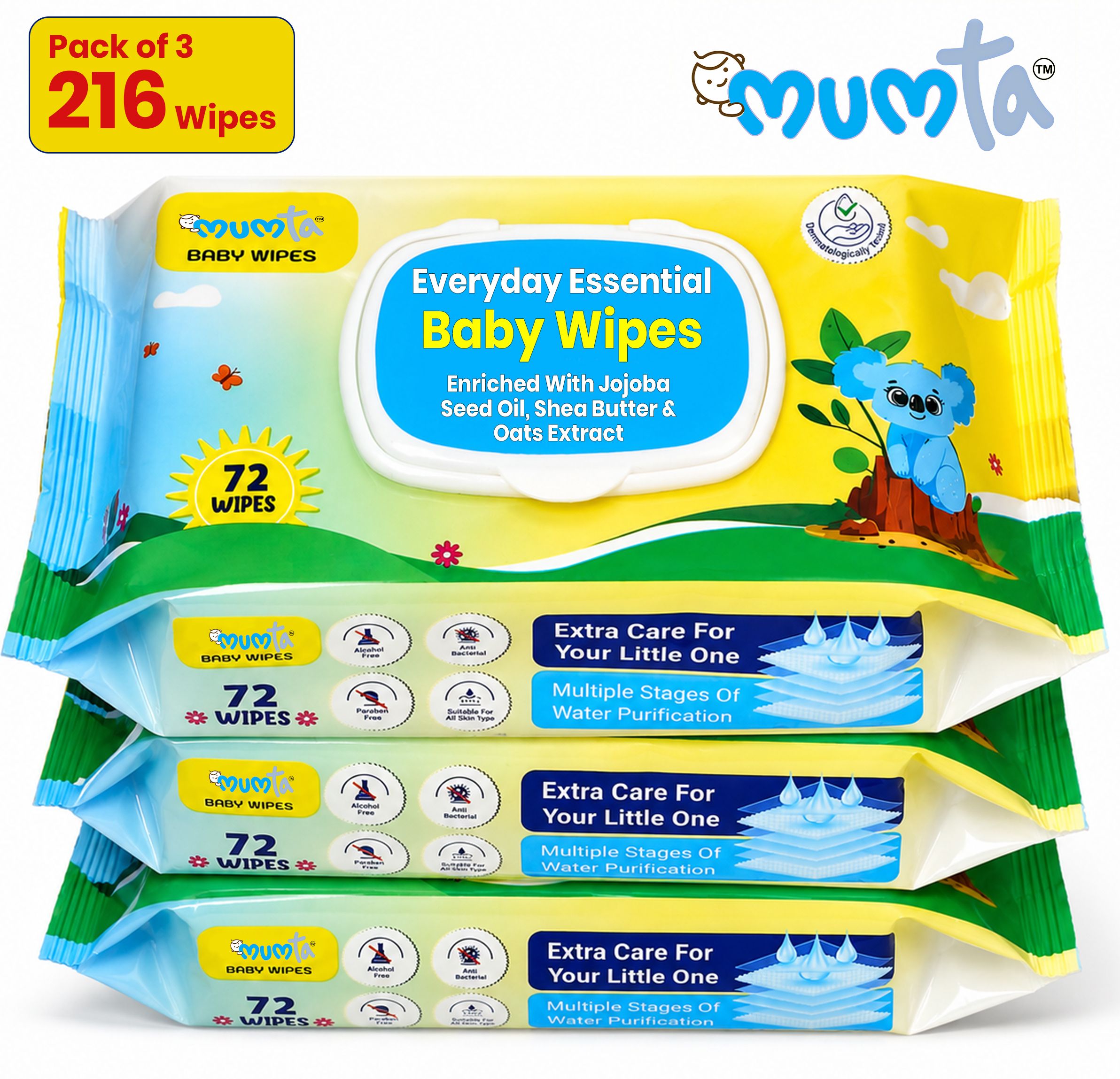mumta Soft Baby Wipes | Wet Wipes for Baby | Perfect for Newborn Baby - Pack of 3-picture-48