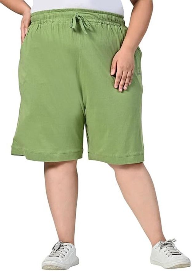 l n creation Printed Women Reversible Green Regular Shorts-picture-12