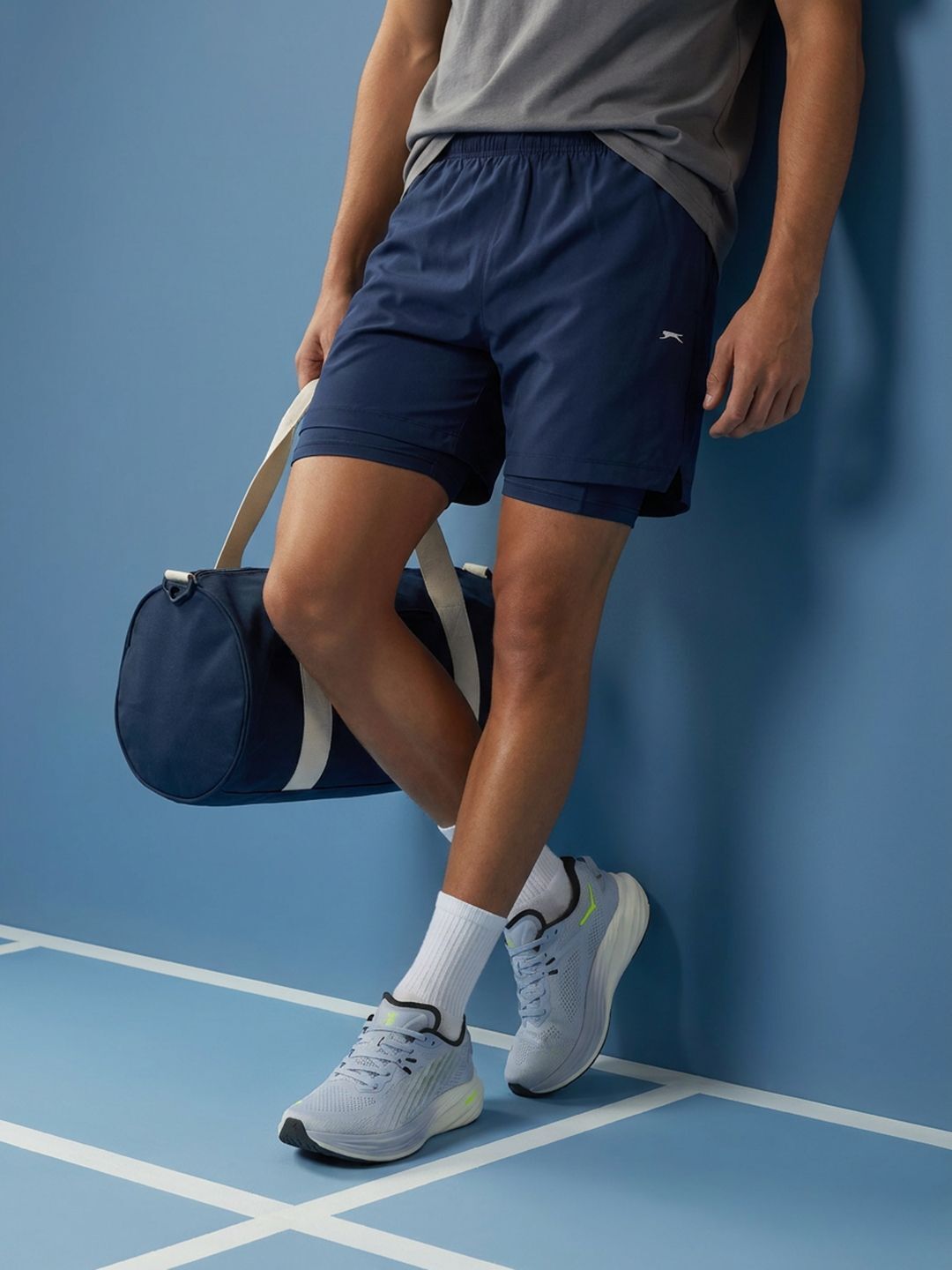 slazenger Solid Men Blue Sports Shorts-picture-9