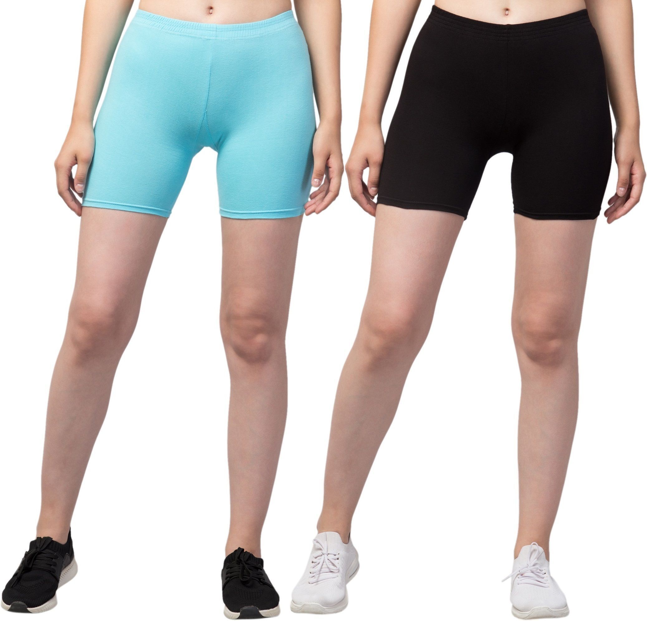 vishwakarm trend Pack of 2 Solid Women Multicolor Regular Shorts-picture-21
