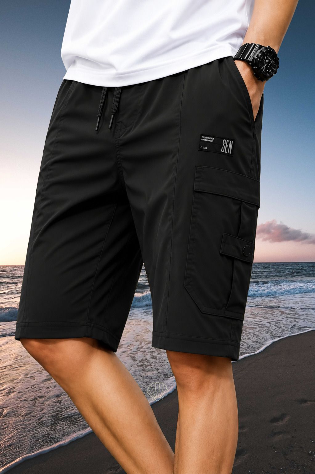 tronx Printed Men Black Cargo Shorts-picture-36