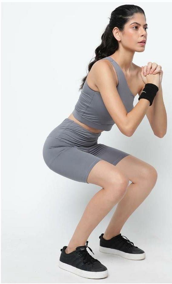 wearjukboxx Solid Women Grey Tights-picture-1