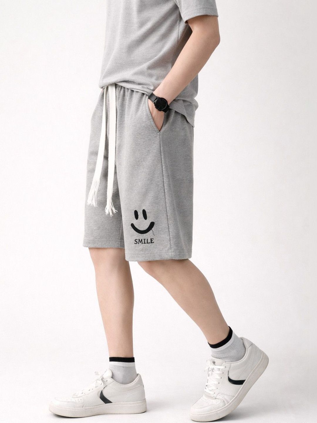 suo Printed Men Grey Regular Shorts-picture-30