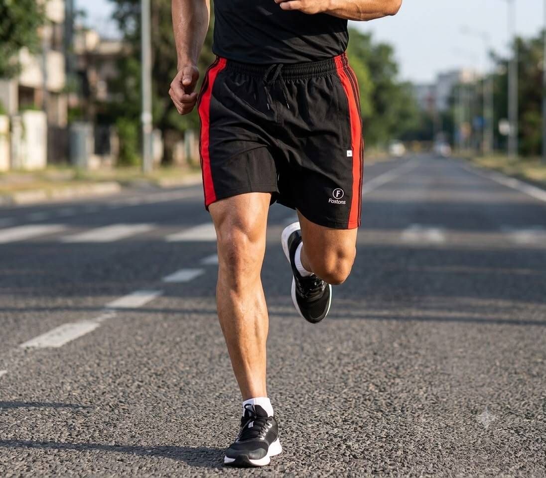 vjscollection Solid, Striped, Graphic Print Men Black, Red Running Shorts, Gym Shorts, Sports Shorts-picture-34