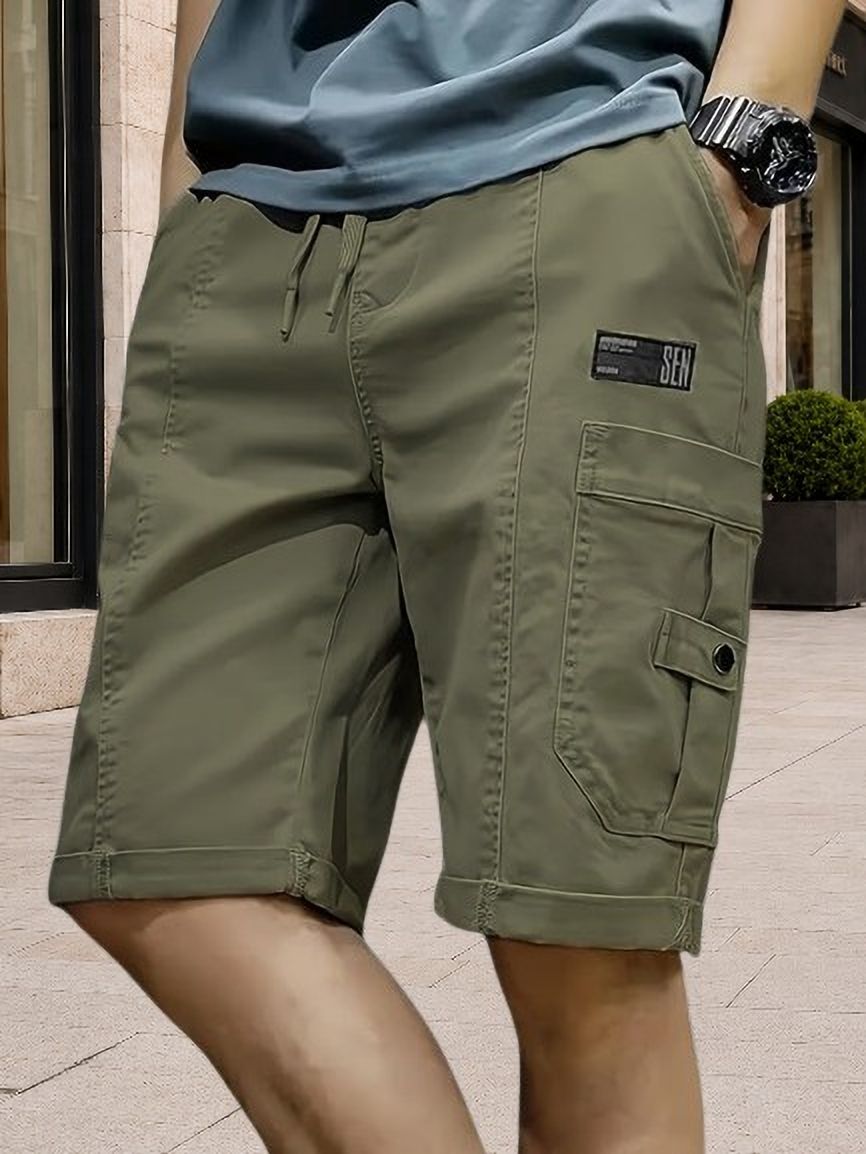 Solid Men Multicolor Cargo Shorts-image-39