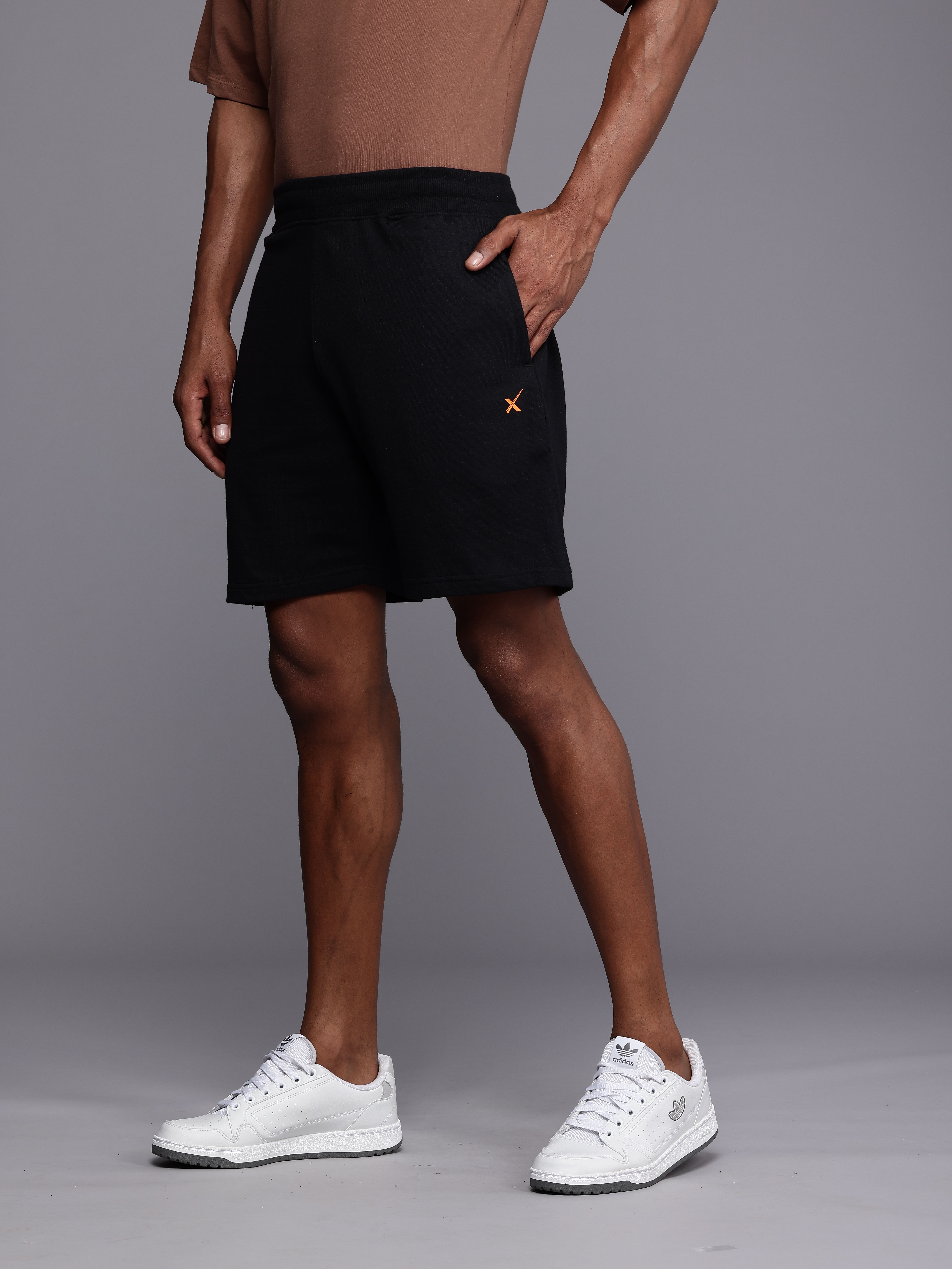 Solid Men Black Regular Shorts-image-46