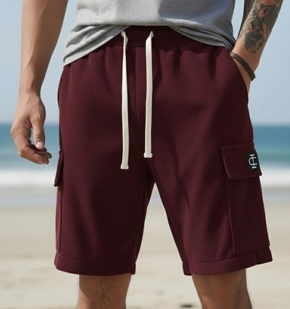 indiclub Self Design Men Maroon Regular Shorts-picture-26
