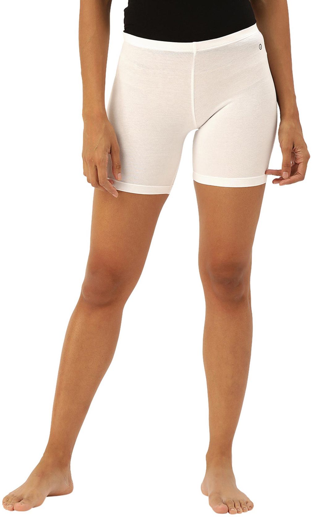 enamor Solid Women White Cycling Shorts-picture-16