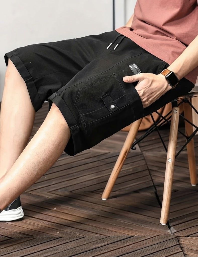 classic hub Solid Men Green Cargo Shorts-picture-24