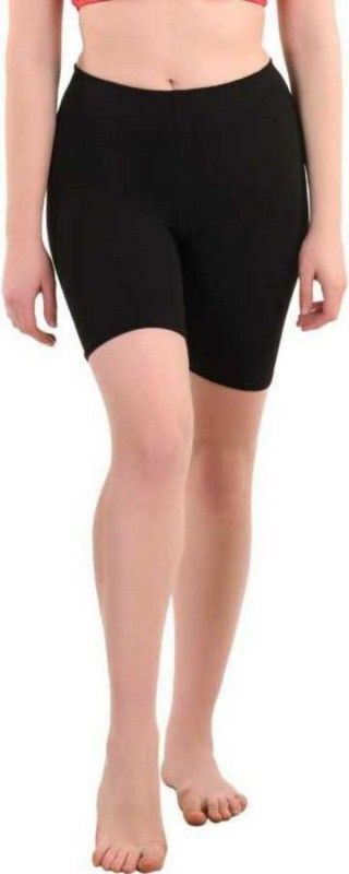 vishwakarm trend Solid Women Black Cycling Shorts-picture-39