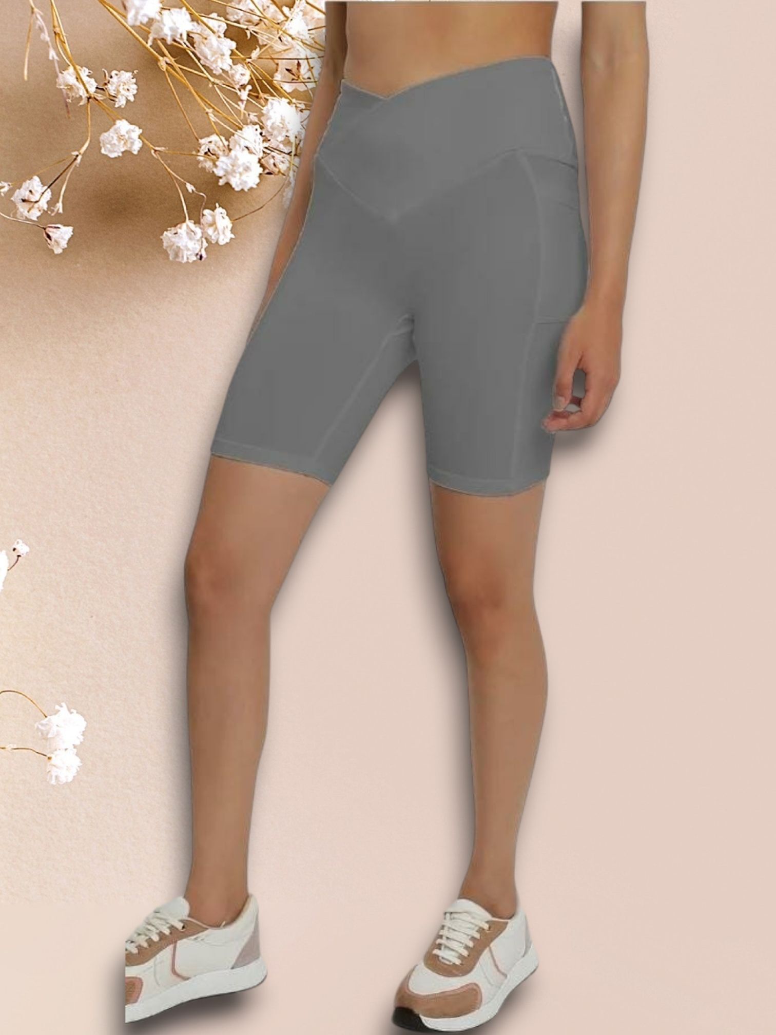 Solid Women Grey Tights-image-42