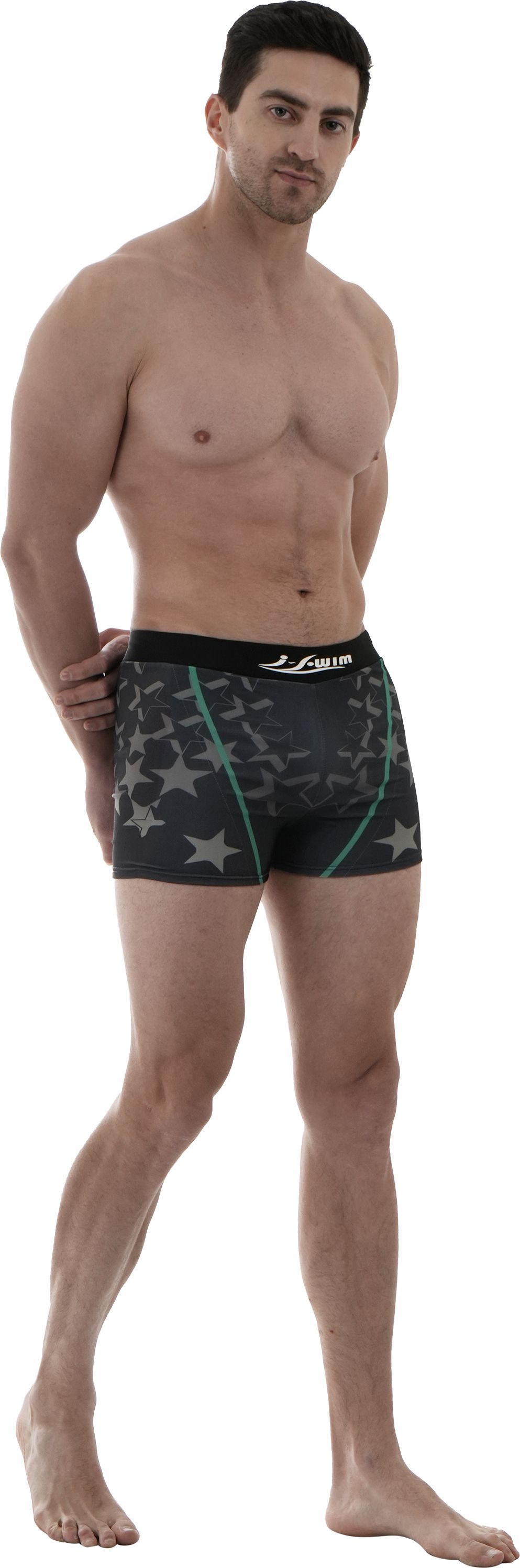 Men's Premium Swimming Shorts Tights Skins Trank for Adults Multipurpose Solid Men Swim Bottom Grey Swimsuit-image-8