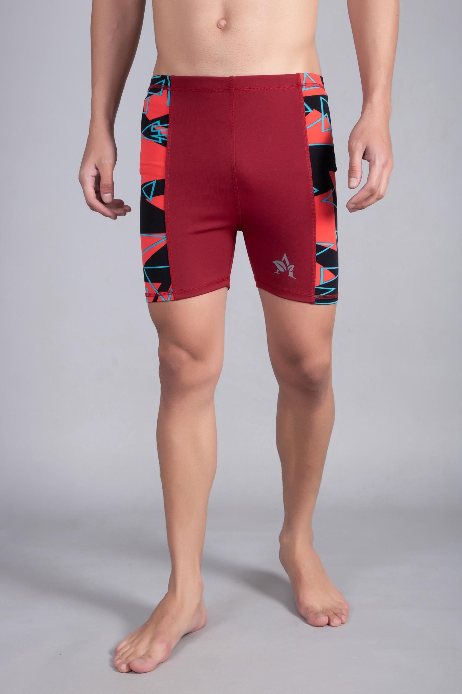 Swimming Men Shorts Printed Men Swim Bottom Multicolor Swimsuit