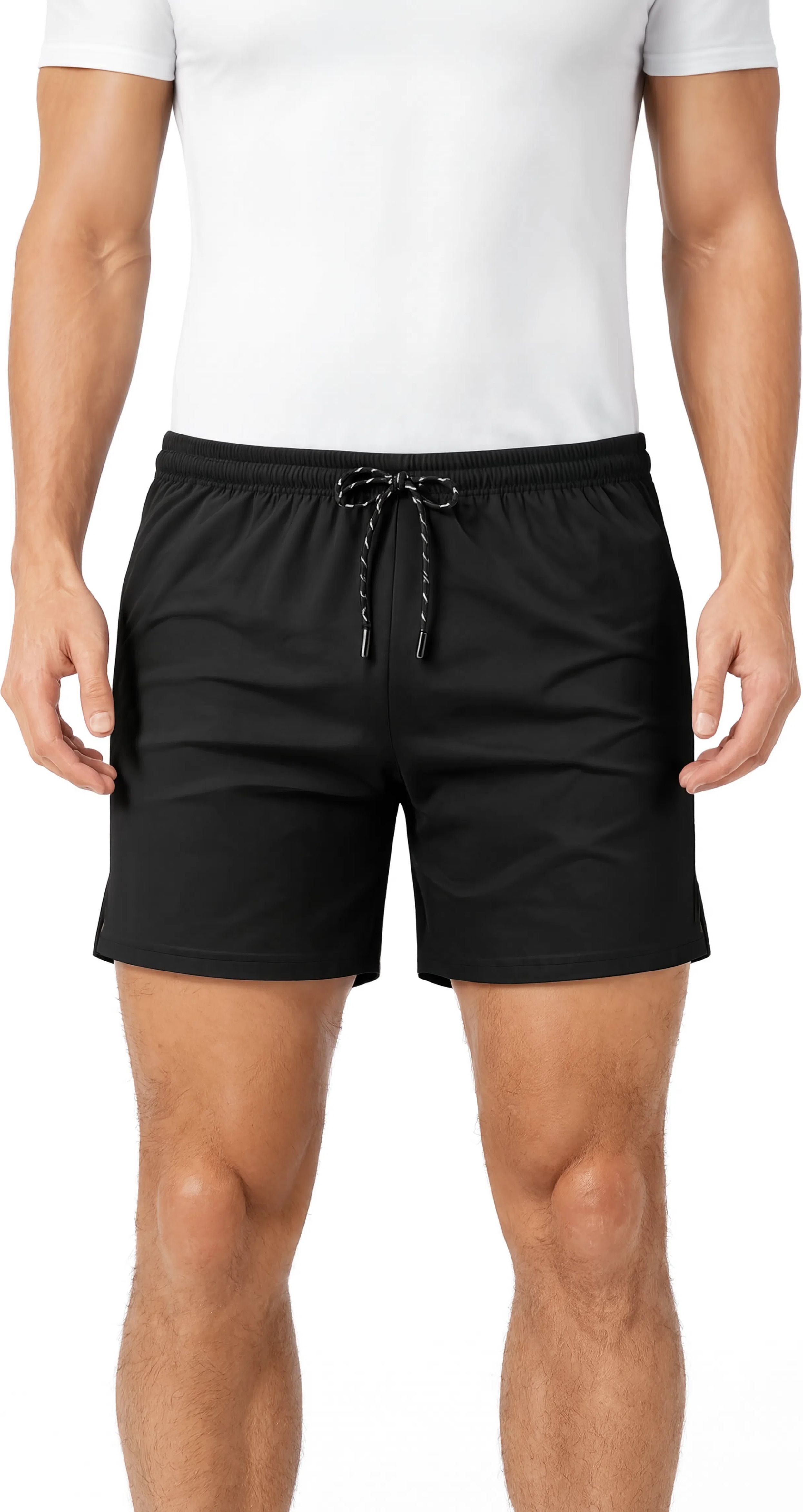 nuno Solid Men Black Running Shorts-picture-39