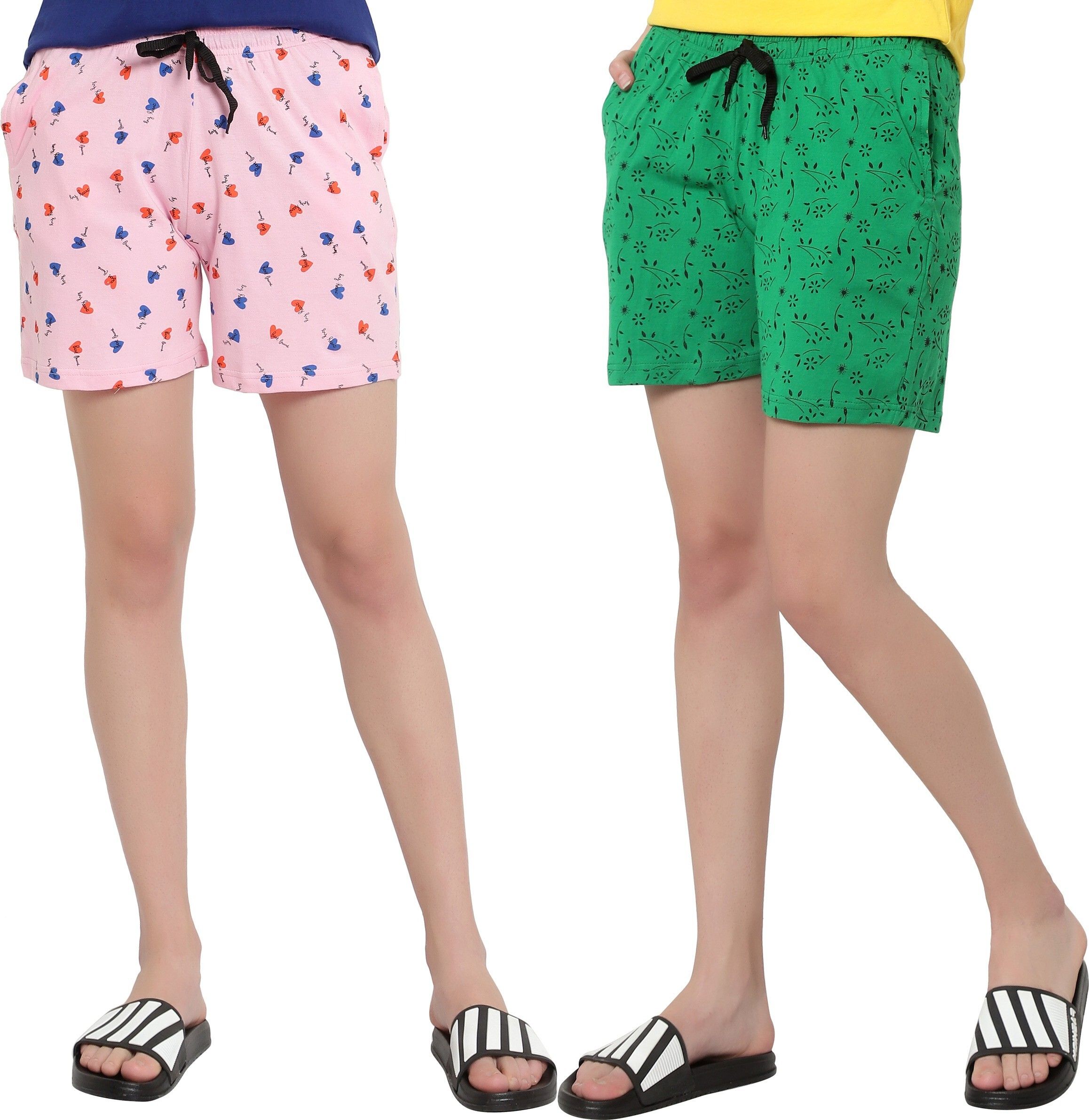 myo Pack of 2 Printed Women Multicolor Regular Shorts-picture-8