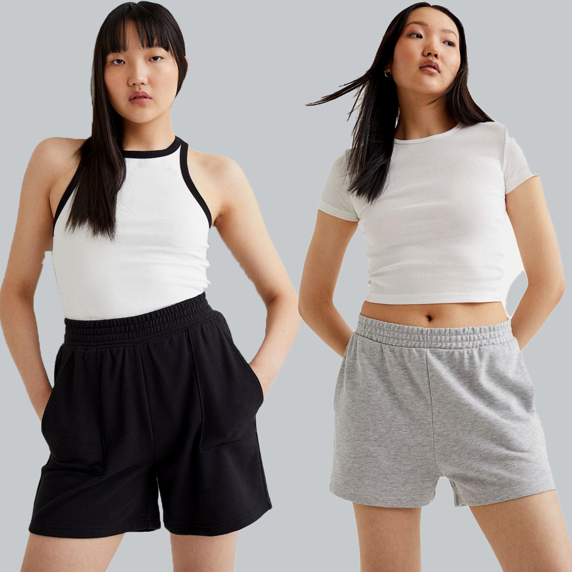 scrott fitness Pack of 2 Solid Women Black, Grey Regular Shorts-picture-19