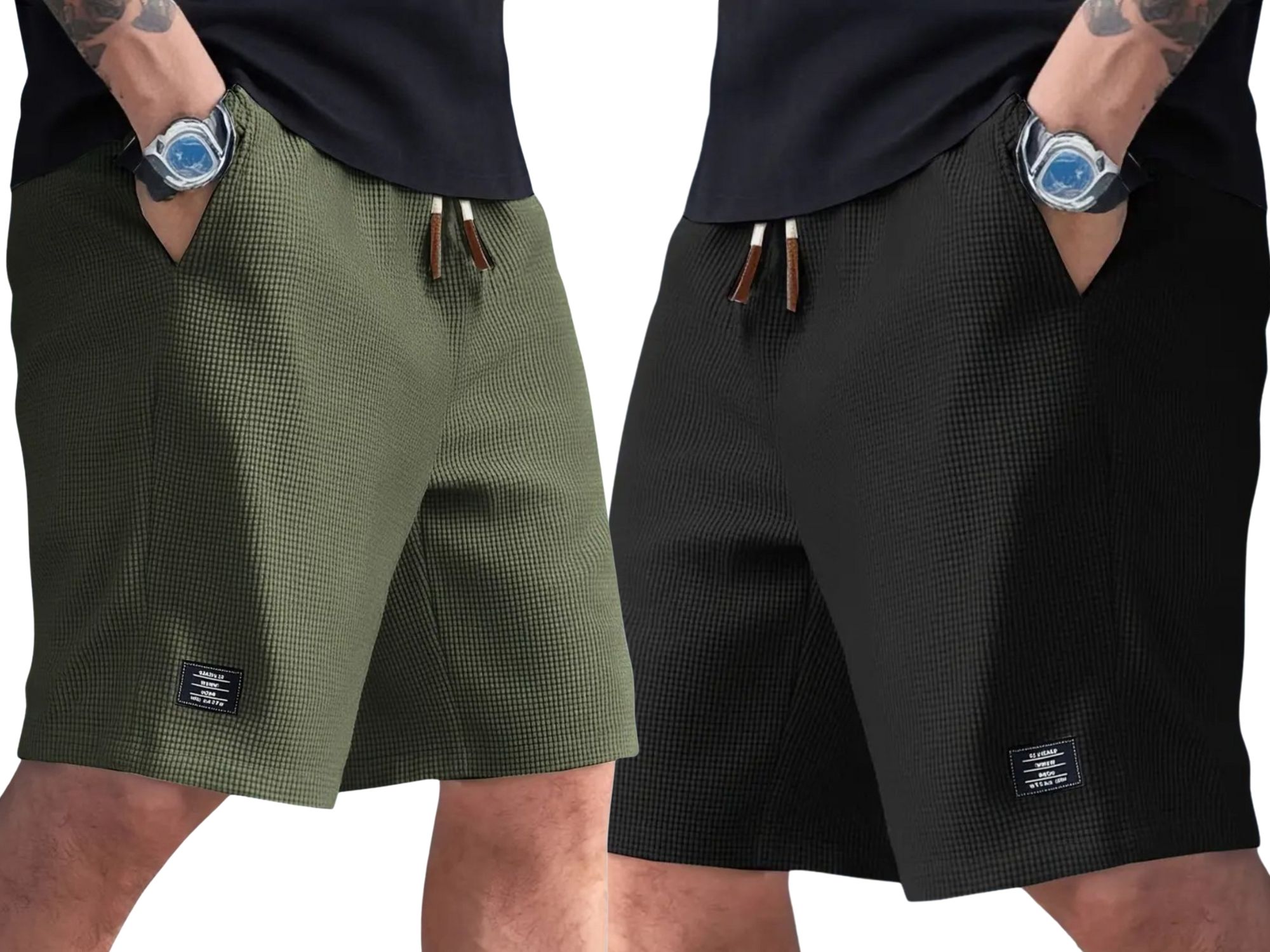 sti Pack of 2 Self Design Men Multicolor Regular Shorts-picture-22