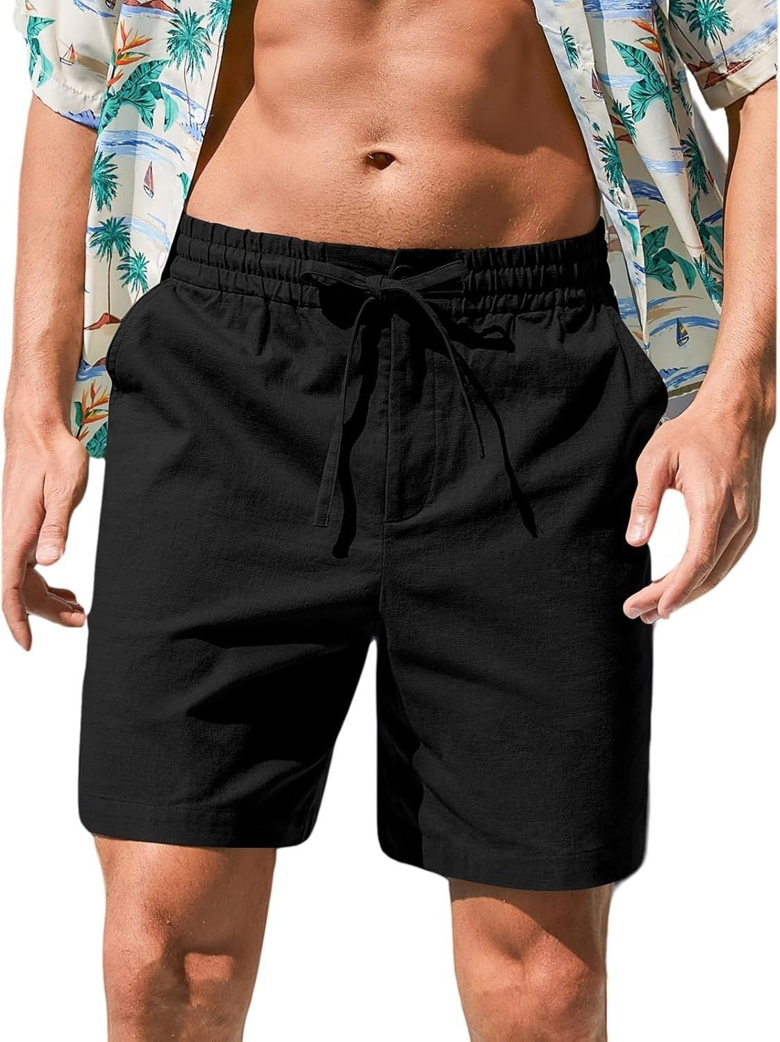 pptoss Solid Men Black Casual Shorts-picture-2