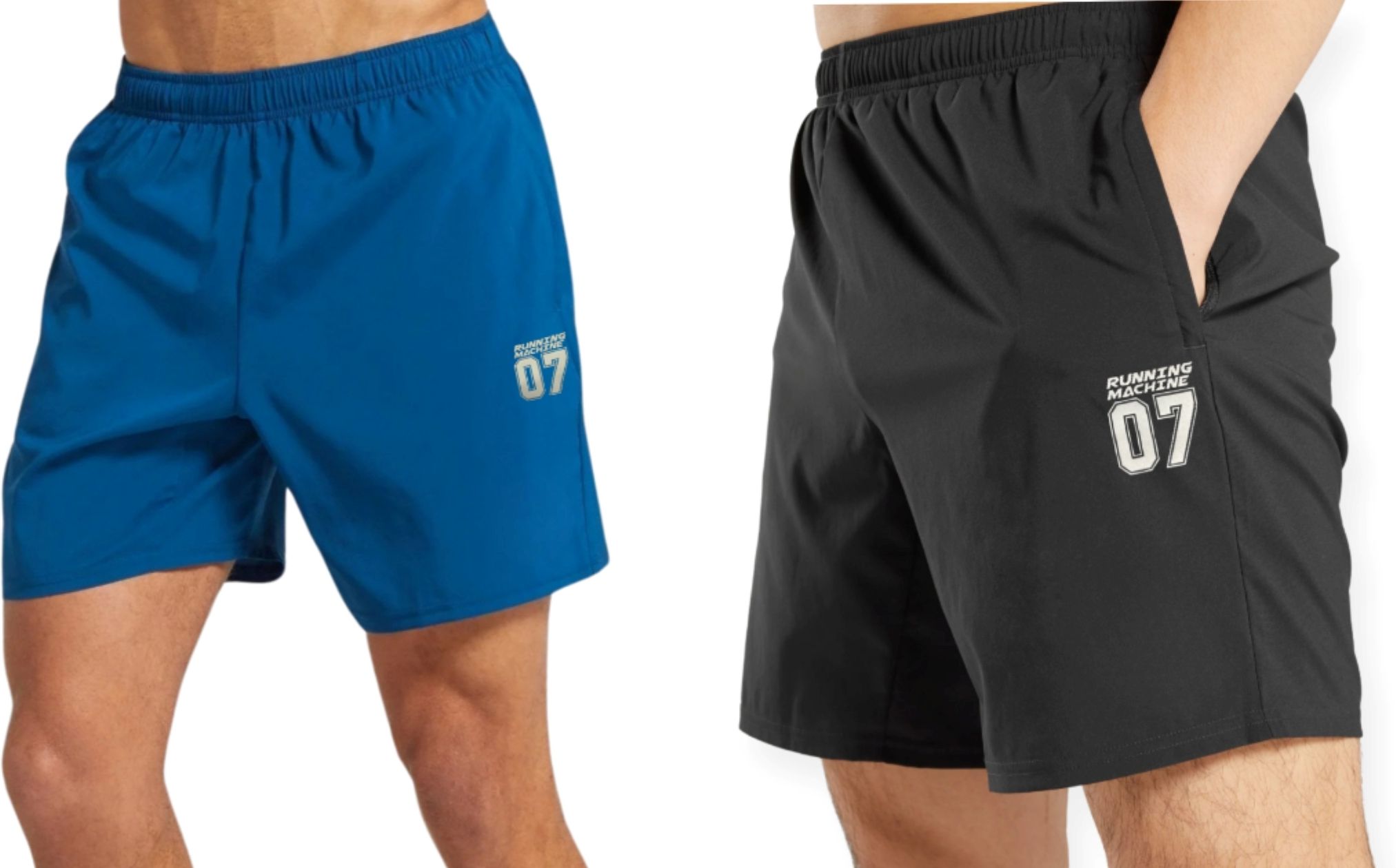 Solid Men Blue Sports Shorts