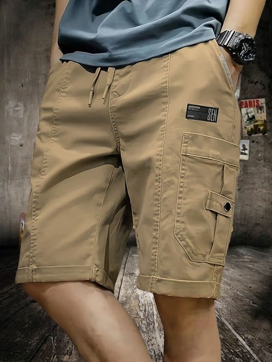 tyrell Solid Men Brown Cargo Shorts-picture-37