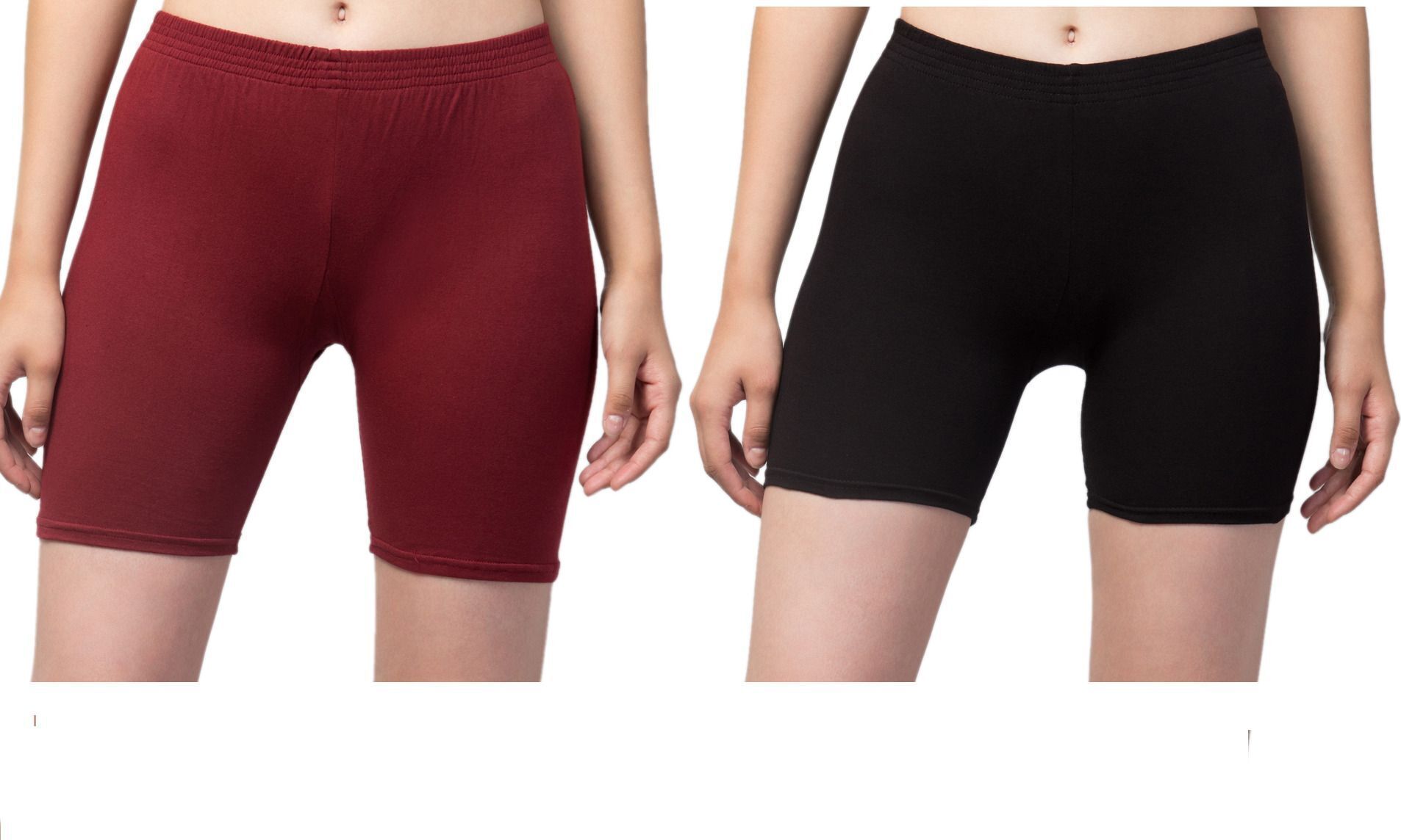 Solid Women Black, Maroon Gym Shorts, Night Shorts, Running Shorts, Sports Shorts, Cycling Shorts, Swim Shorts-image-47