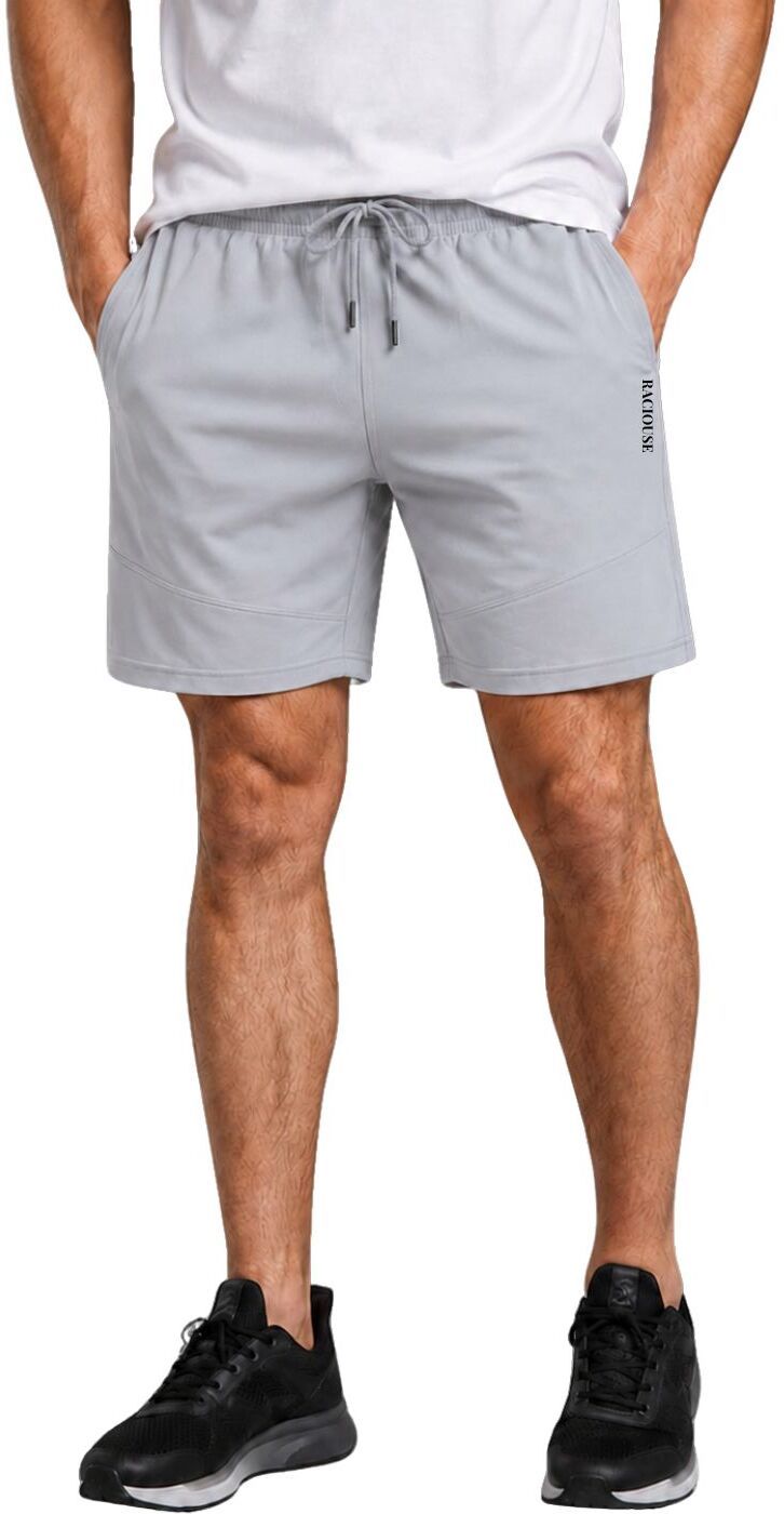 raciouse Solid Men Grey Gym Shorts, Casual Shorts-picture-4
