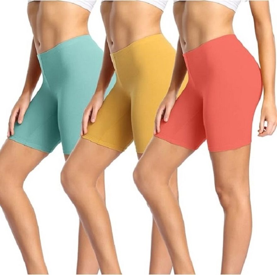 diving deep Pack of 3 Solid Women Multicolor Cycling Shorts-picture-12