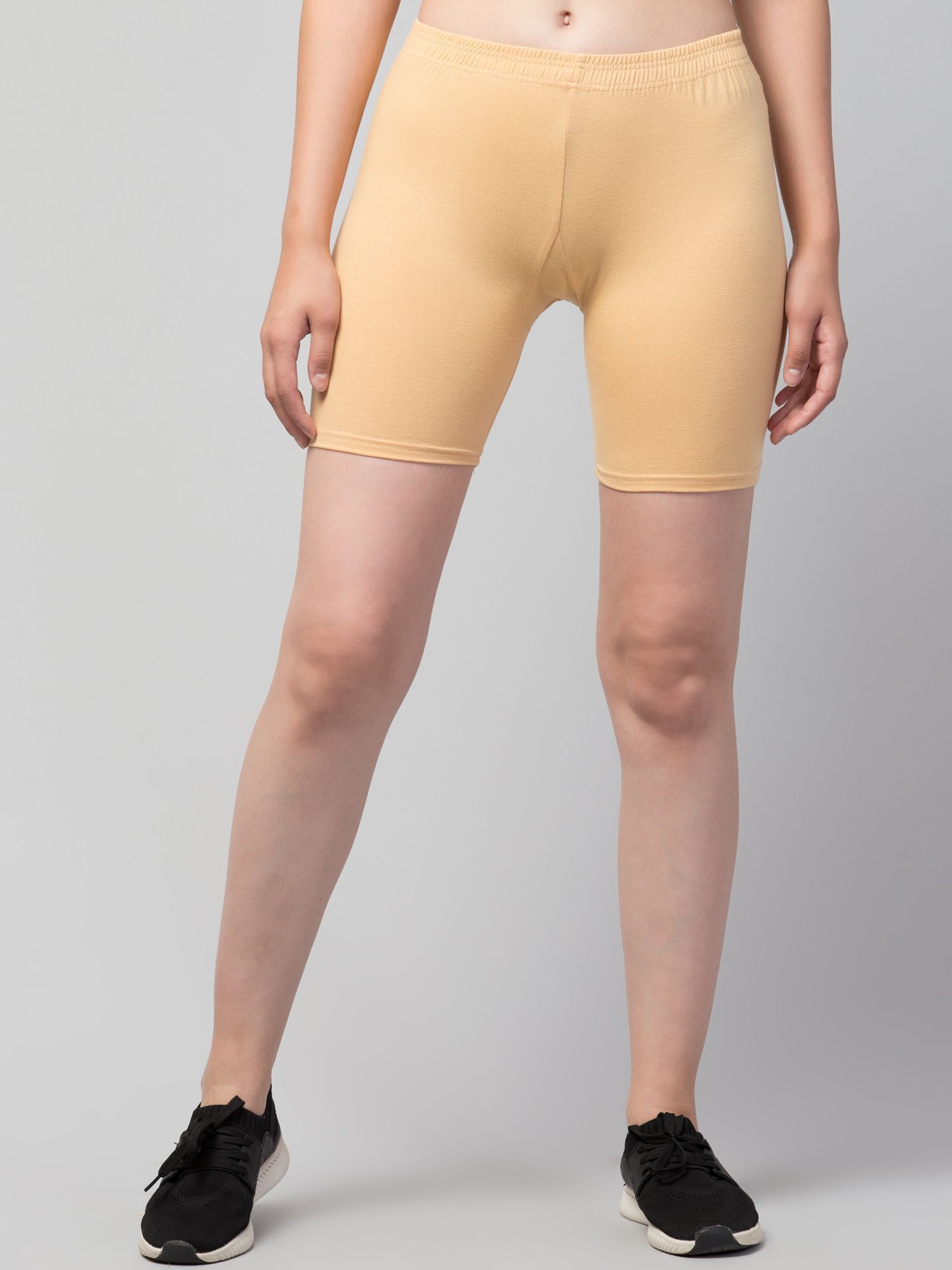 the klowt co Solid Women Beige Regular Shorts-picture-27