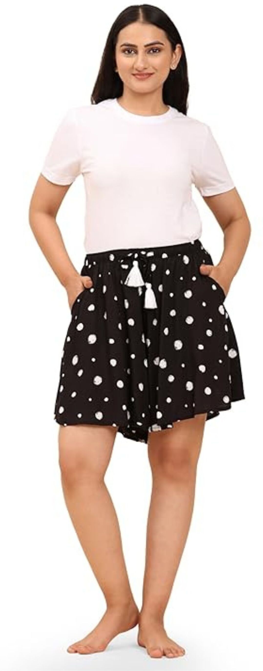 bstories Floral Print Women Black Culotte Shorts-picture-13