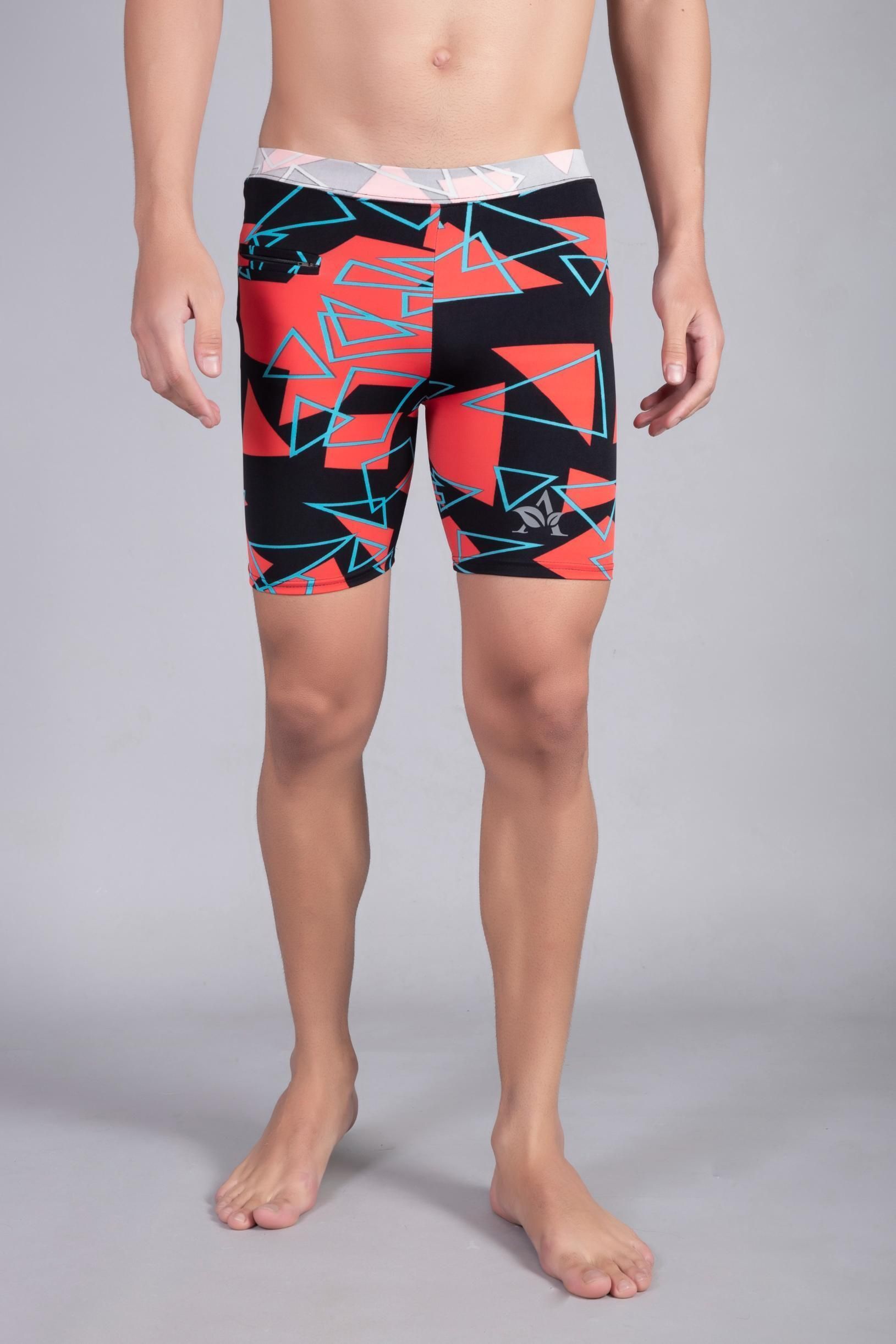 ullaspemium swim shorts shorts with key safety zipper pockets Printed, Solid Men Swim Bottom Multicolor Swimsuit-picture-1