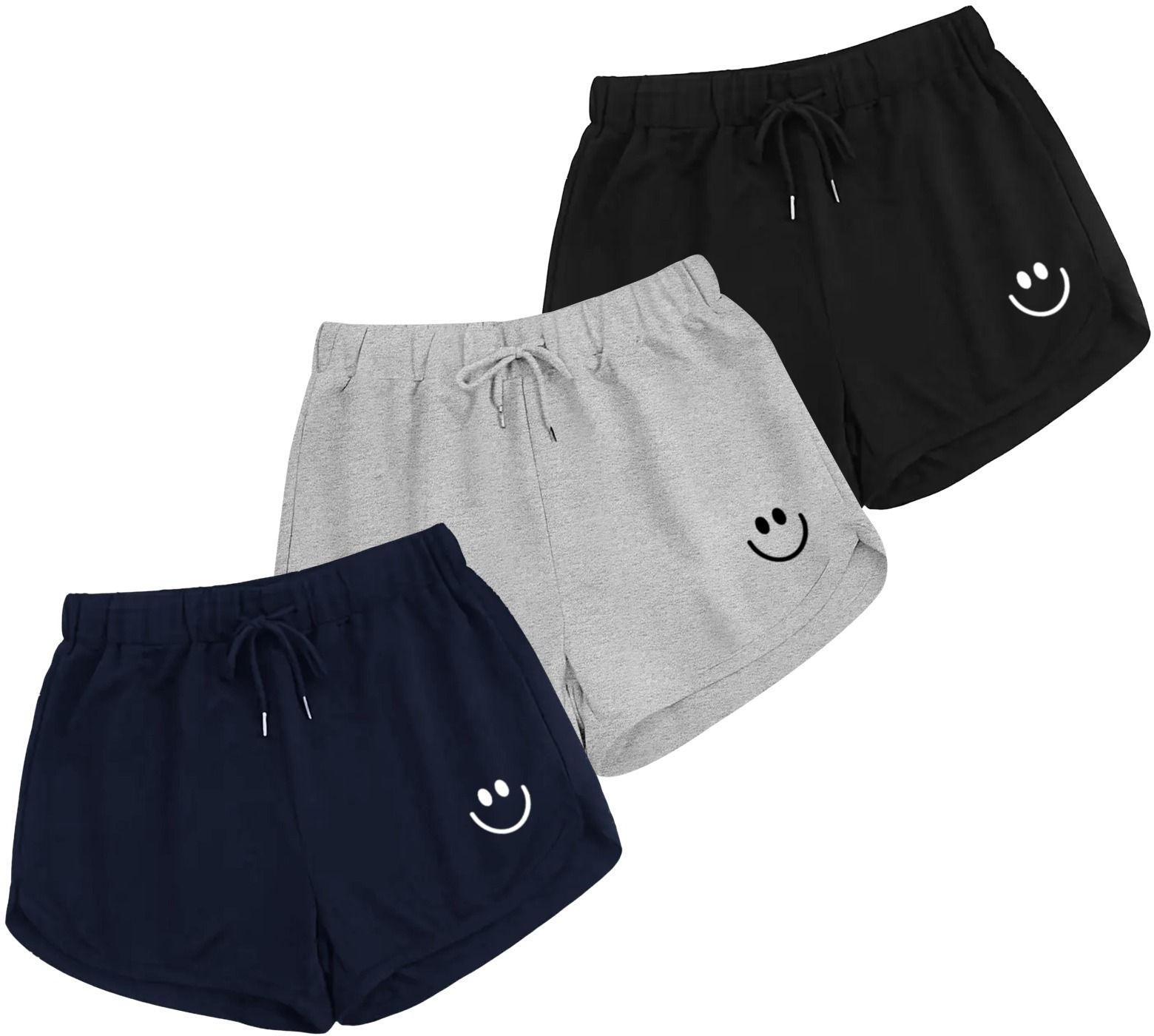 Pack of 3 Printed Women Multicolor Casual Shorts