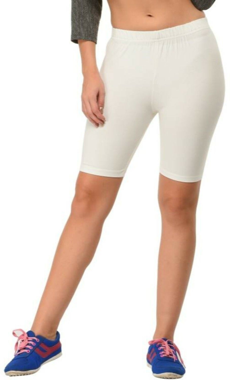 the klowt co Solid Women White Beach Shorts, Gym Shorts, Night Shorts, Running Shorts, Cycling Shorts-picture-20