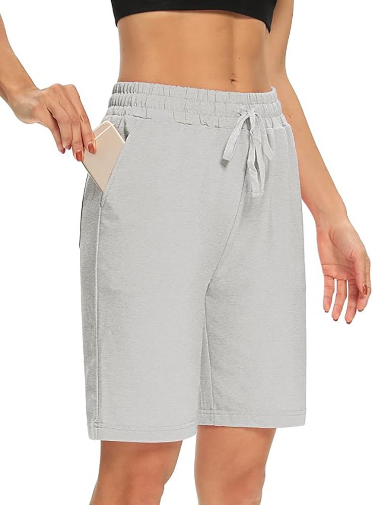 southcity attires Solid Women Grey Regular Shorts, Night Shorts, Basic Shorts, Casual Shorts-picture-19