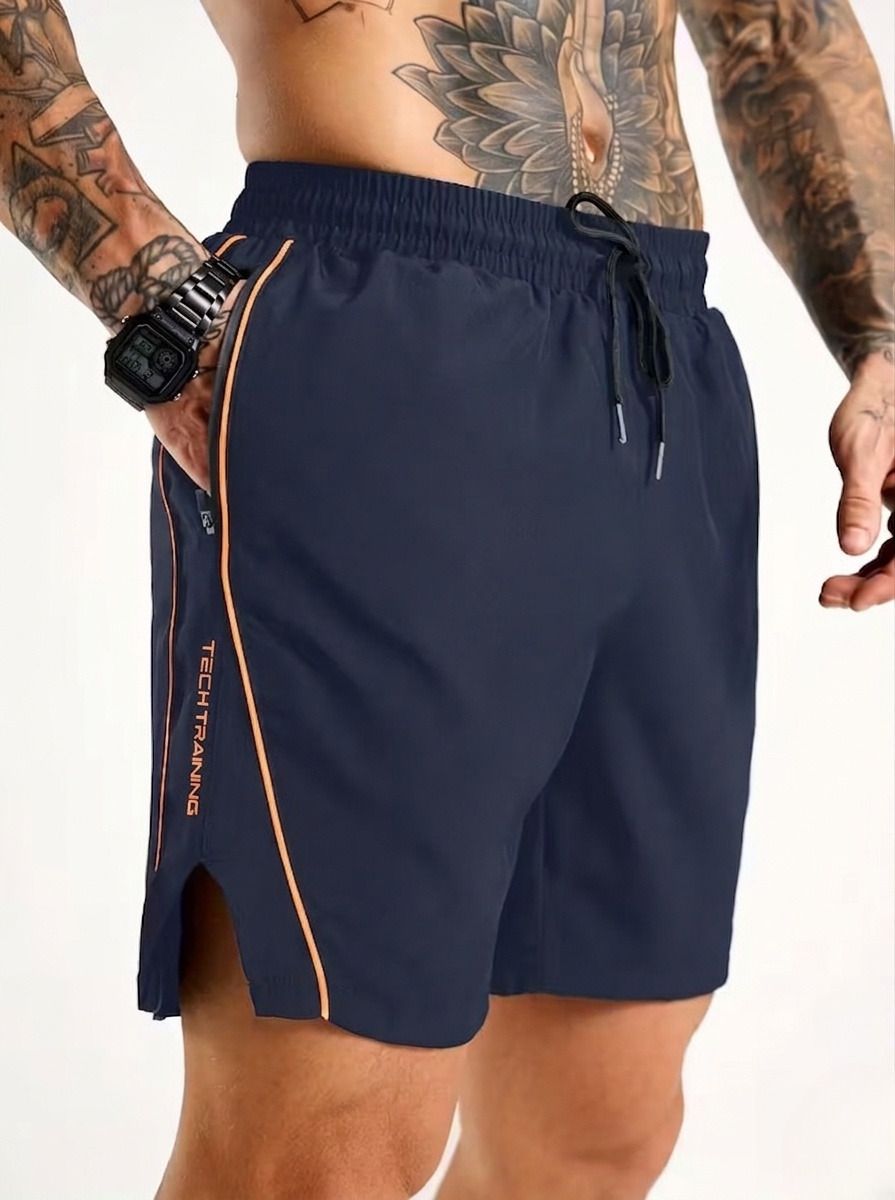 coastal clothier Solid Men Dark Blue Gym Shorts-picture-19