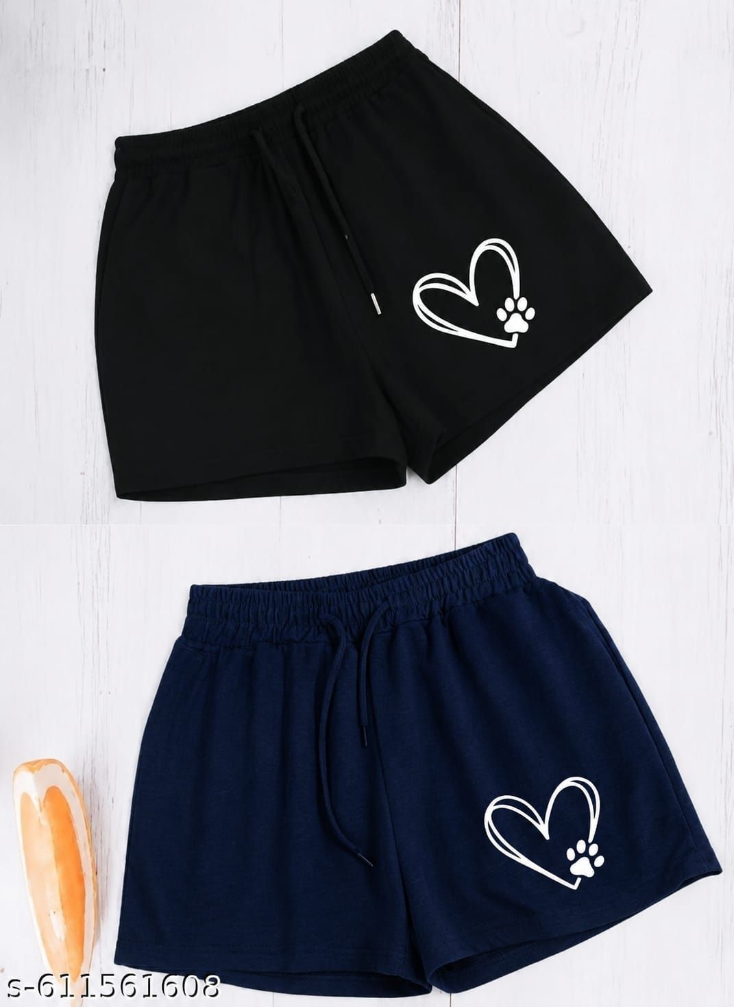 Pack of 2 Printed Women Black, Blue Basic Shorts-image-39