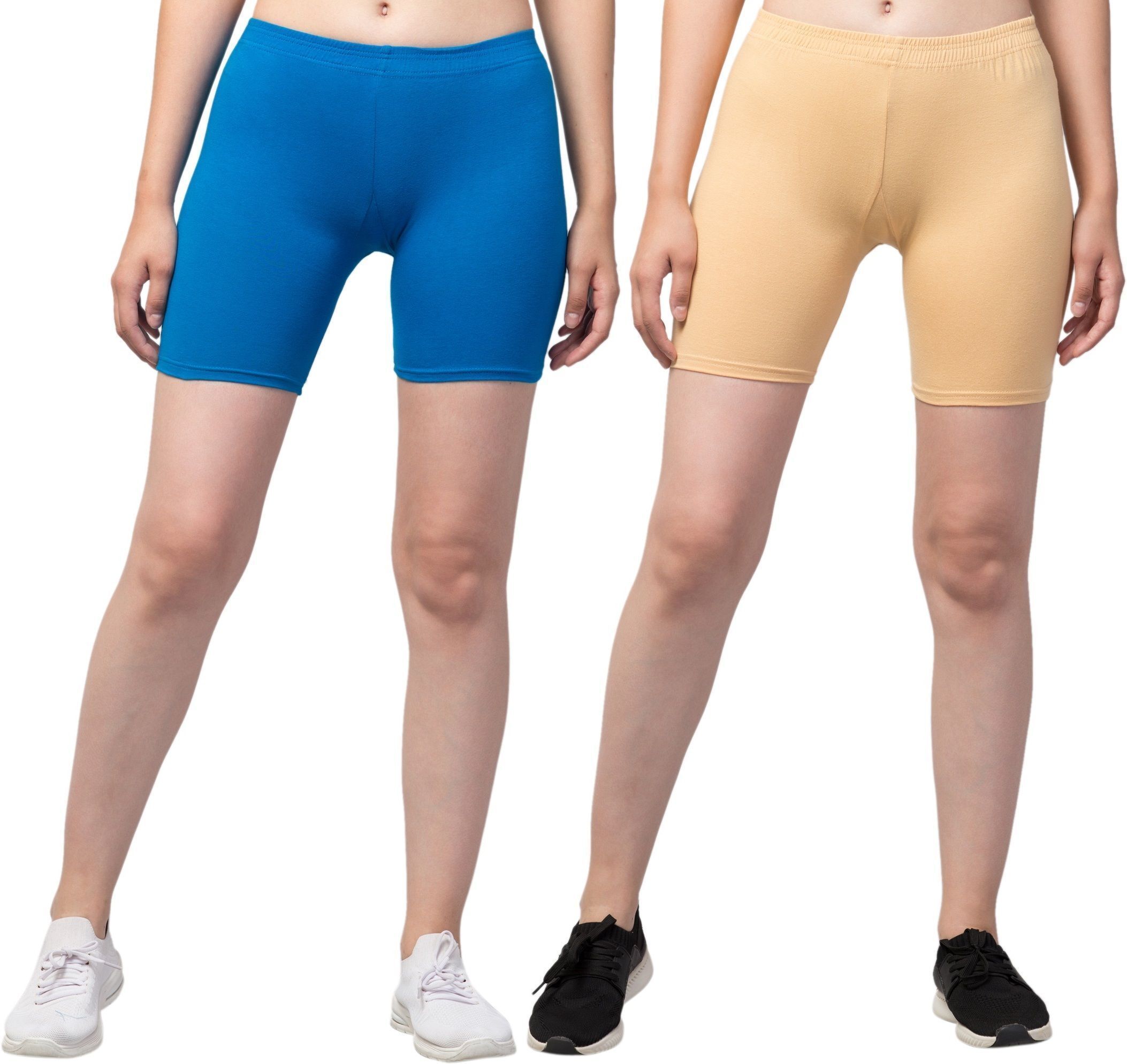 the klowt co Pack of 2 Solid Women Multicolor Regular Shorts-picture-36