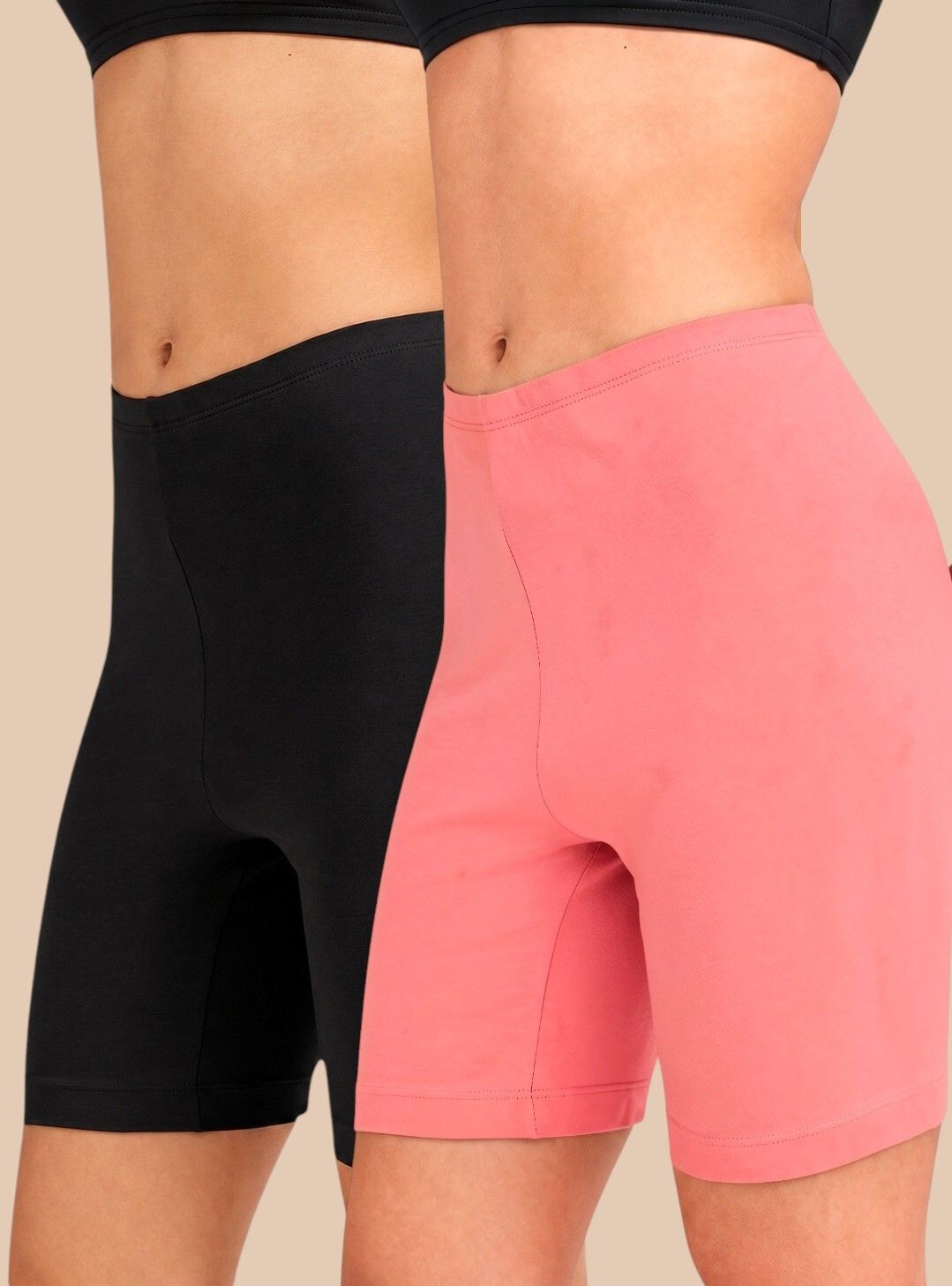 moda rapido Pack of 2 Solid Women Multicolor Cycling Shorts, Compression Shorts-picture-26