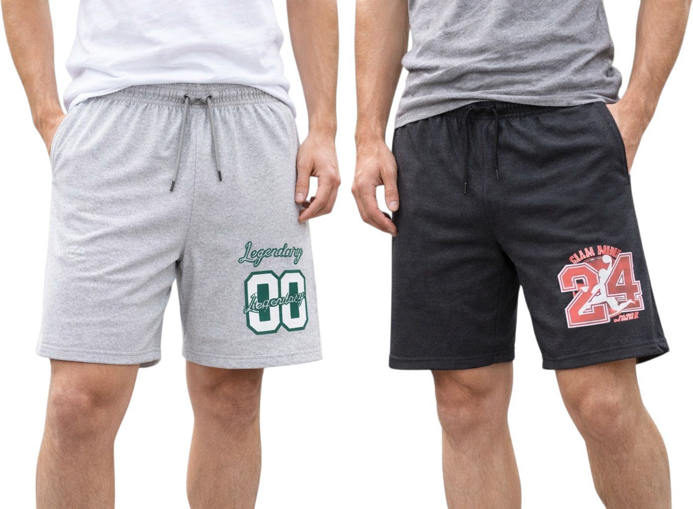 tecido trendze Pack of 2 Geometric Print Men Grey, Black Running Shorts, Sports Shorts, Baggy Shorts, Gym Shorts, Chino Shorts-picture-19