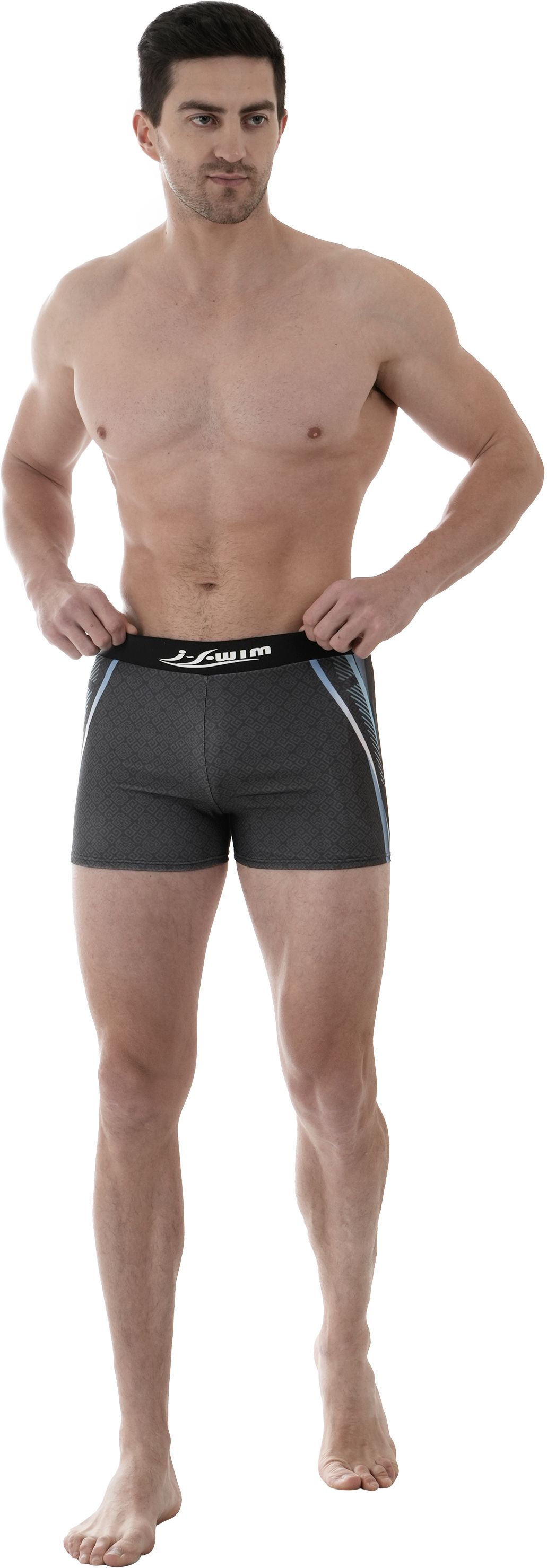 Men's Premium Swimming Shorts Tights Skins Trank for Adults Multipurpose Solid Men Swim Bottom Black Swimsuit-image-1