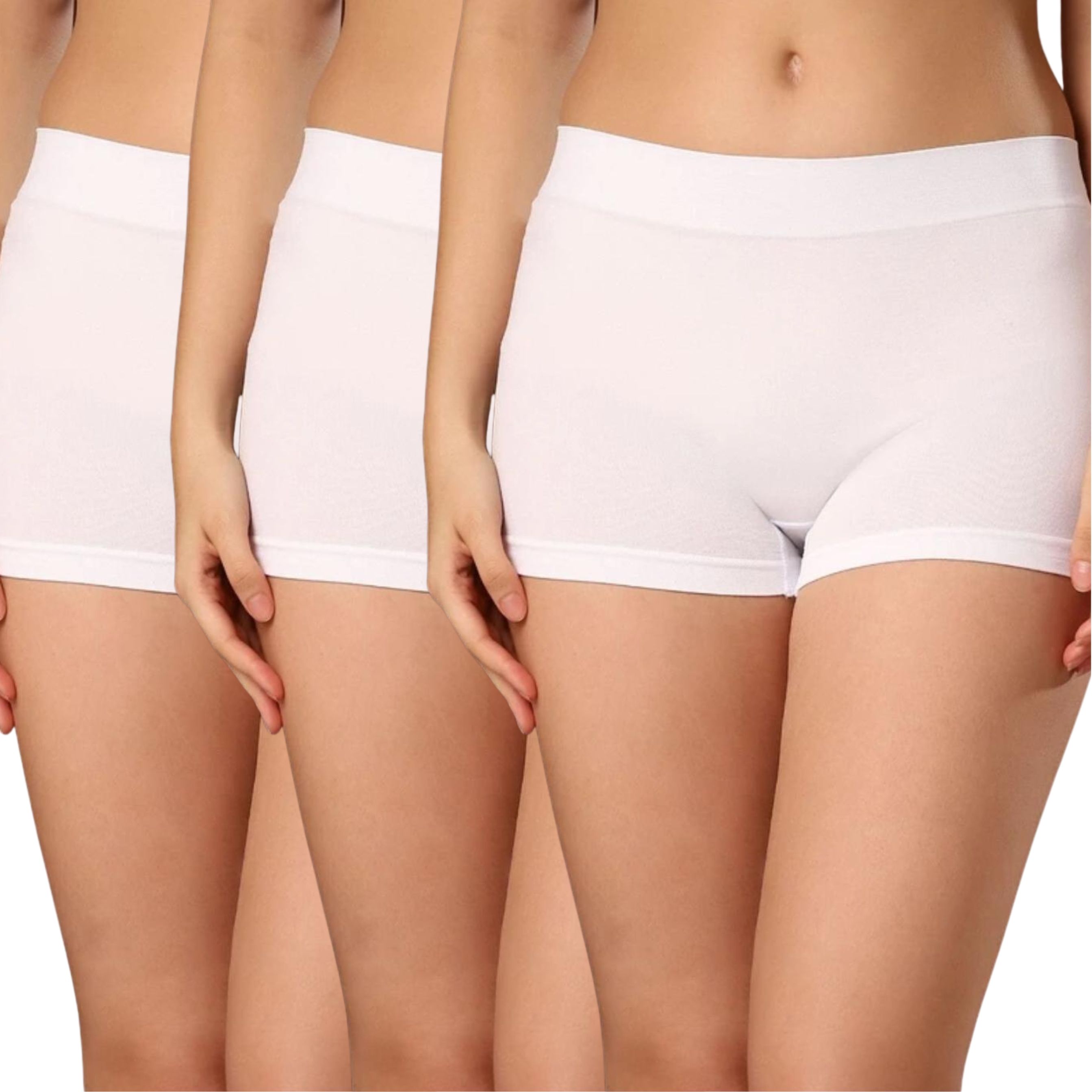 kesar lingeries Pack of 3 Solid Women White Compression Shorts, Sports Shorts, Boxer Shorts, Regular Shorts, Casual Shorts-picture-21