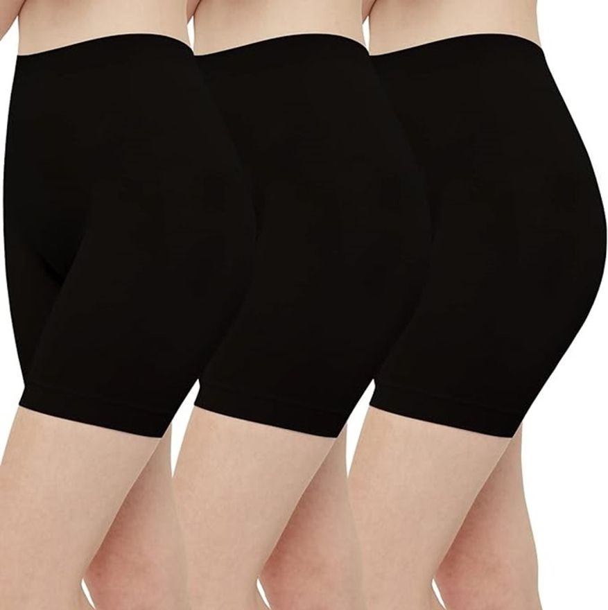 diving deep Pack of 3 Solid Women Multicolor Cycling Shorts-picture-23
